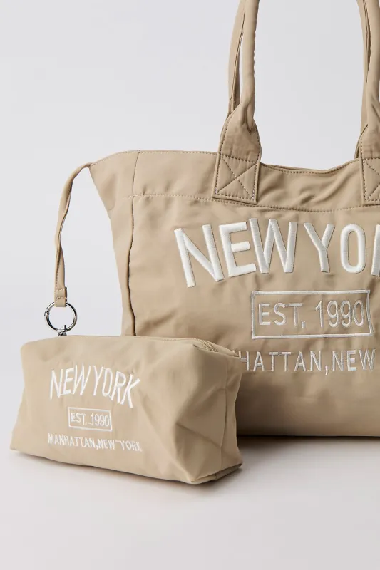 New York Tote Bag & Cosmetic Bag Set sold by Urban Planet