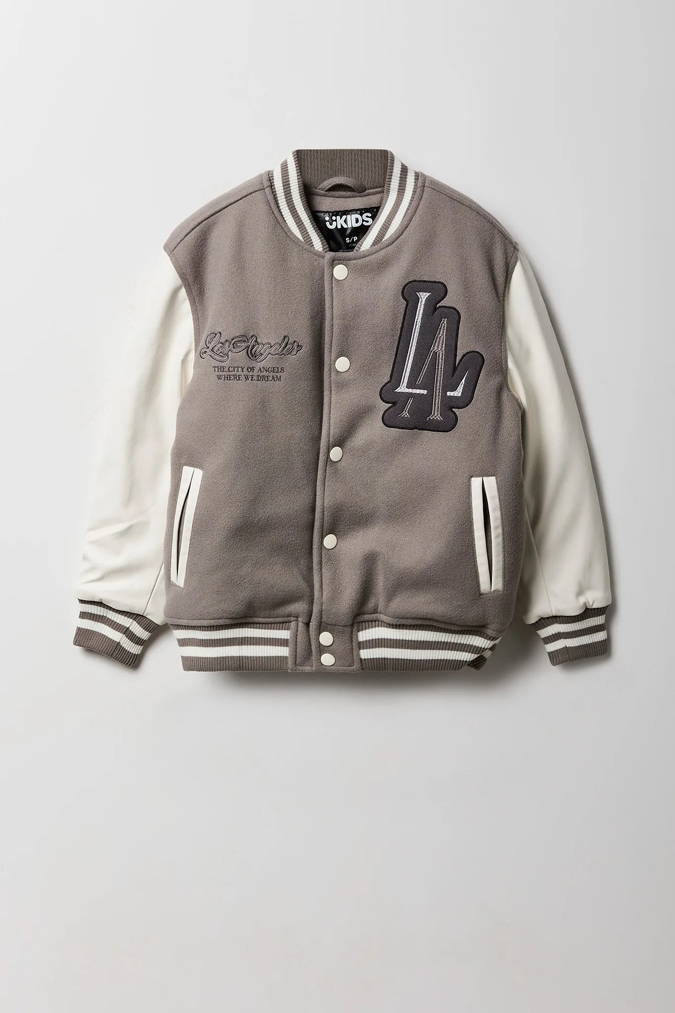 Boys Embroidered Varsity Jacket sold by Urban Planet product image thumbnail 3