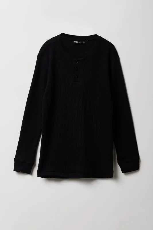 Haut Henley en tricot thermique pour garçon sold by Urban Planet
