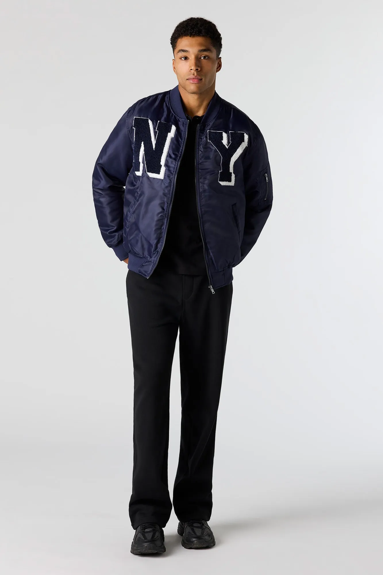 Chenille Embroidered Bomber Jacket sold by Urban Planet product image thumbnail 3