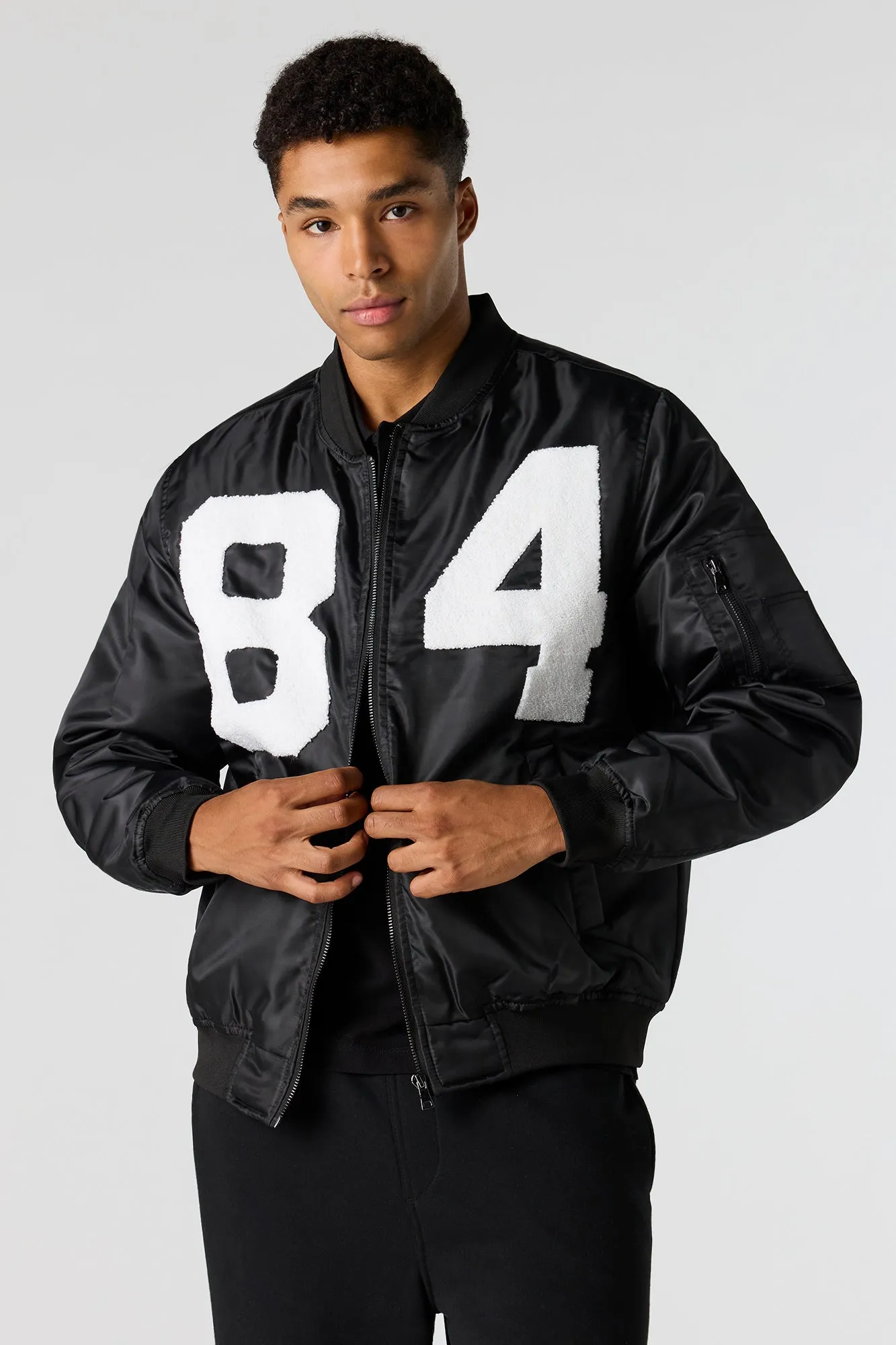 Chenille Embroidered Bomber Jacket sold by Urban Planet product image thumbnail 4