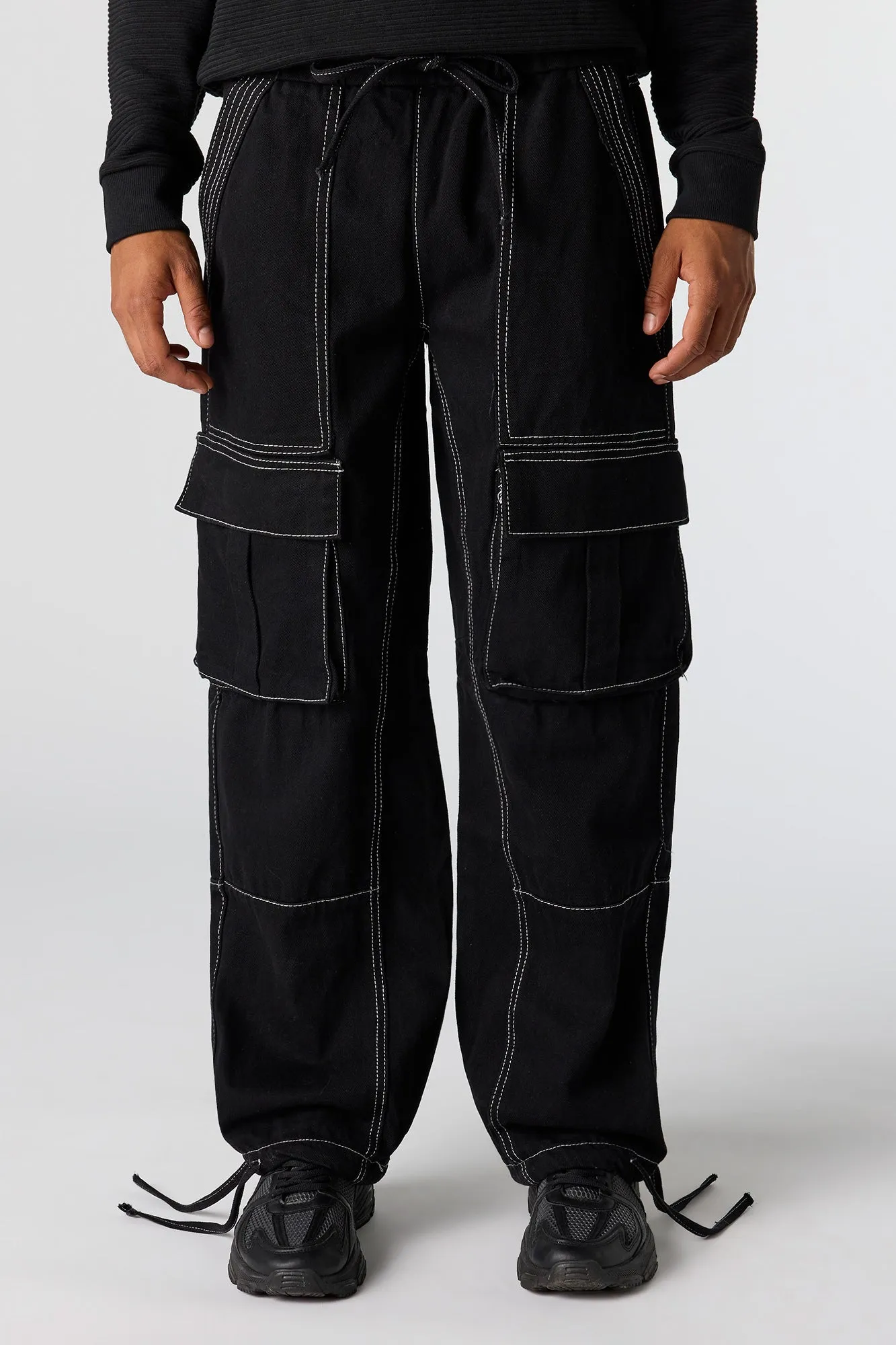 Denim Wide Leg Cargo Jogger sold by Urban Planet product image thumbnail 4