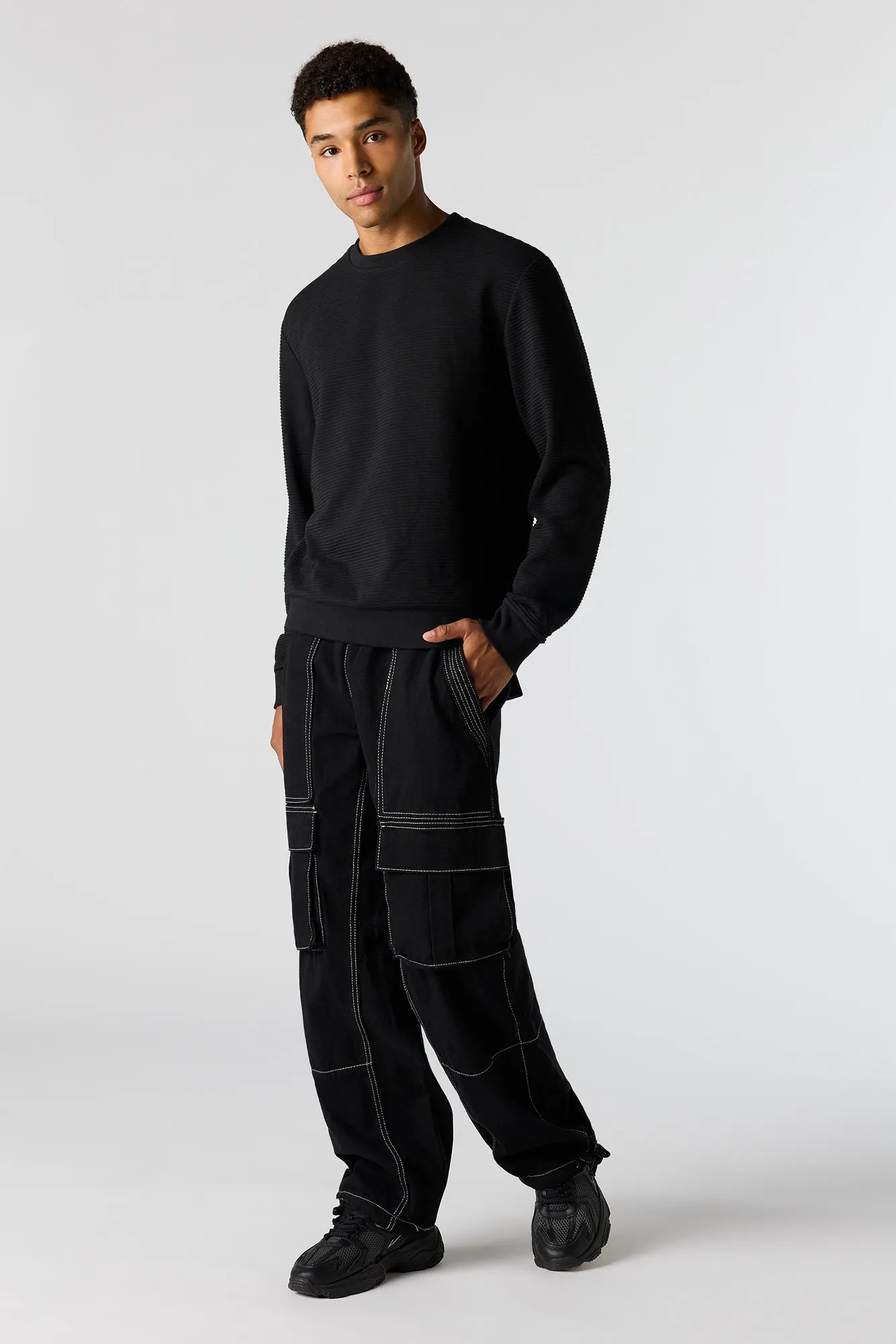 Denim Wide Leg Cargo Jogger sold by Urban Planet product image thumbnail 5