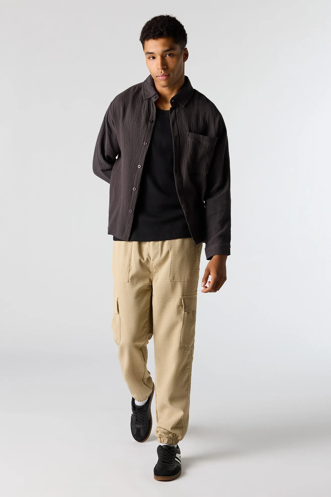 Waffle Knit Cargo Jogger sold by Urban Planet product image thumbnail 2