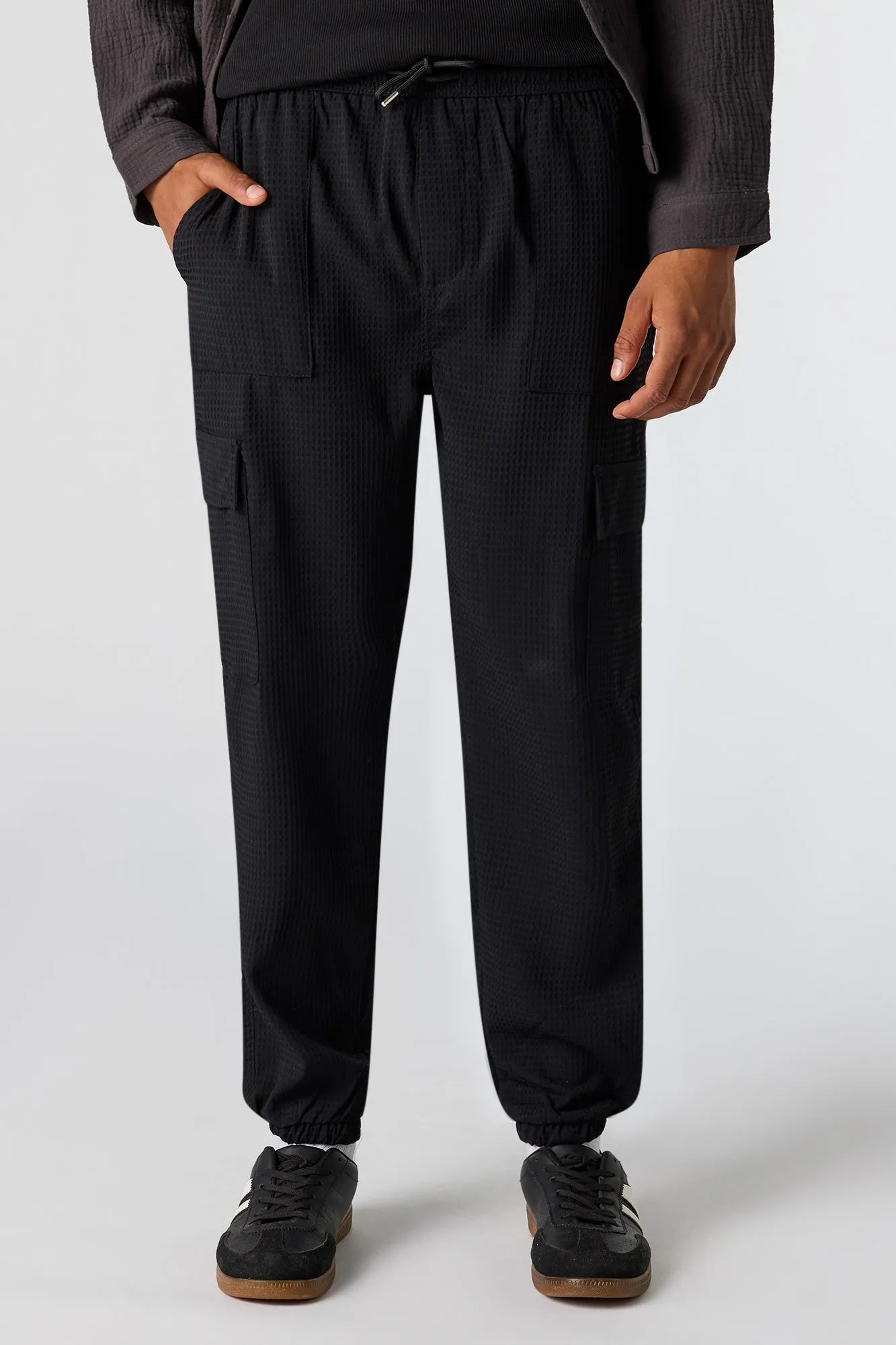 Waffle Knit Cargo Jogger sold by Urban Planet product image thumbnail 4