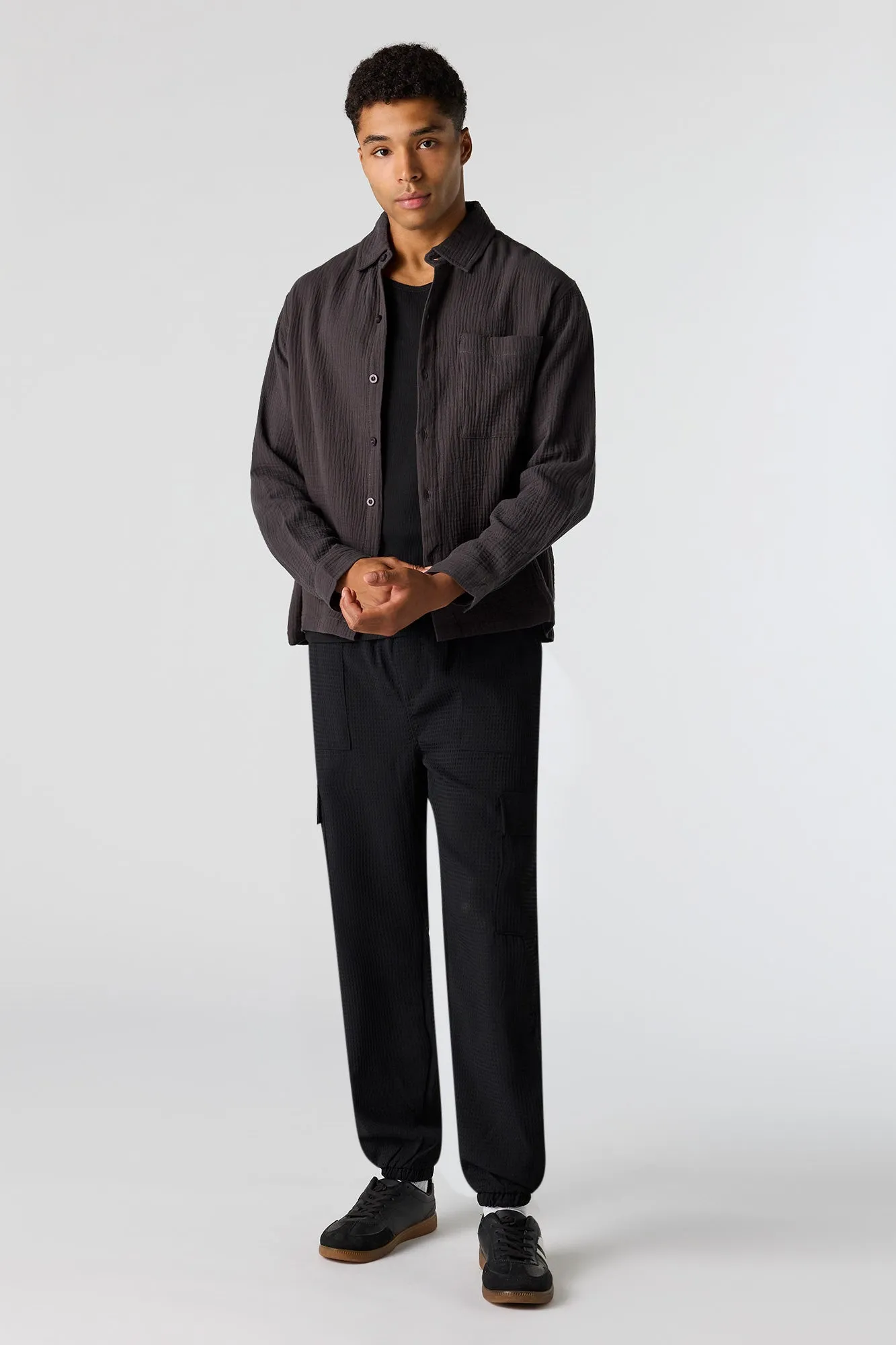 Waffle Knit Cargo Jogger sold by Urban Planet product image thumbnail 5