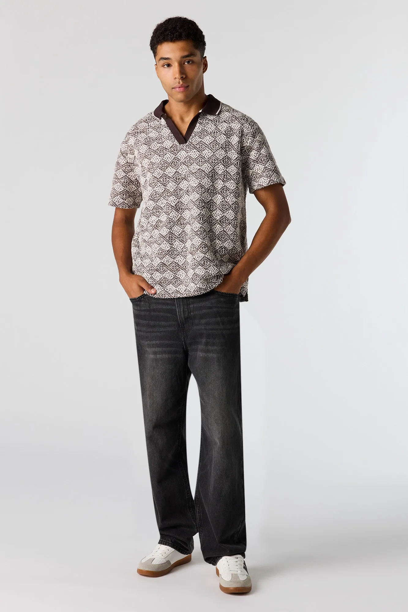 Textured Polo Top sold by Urban Planet product image thumbnail 3