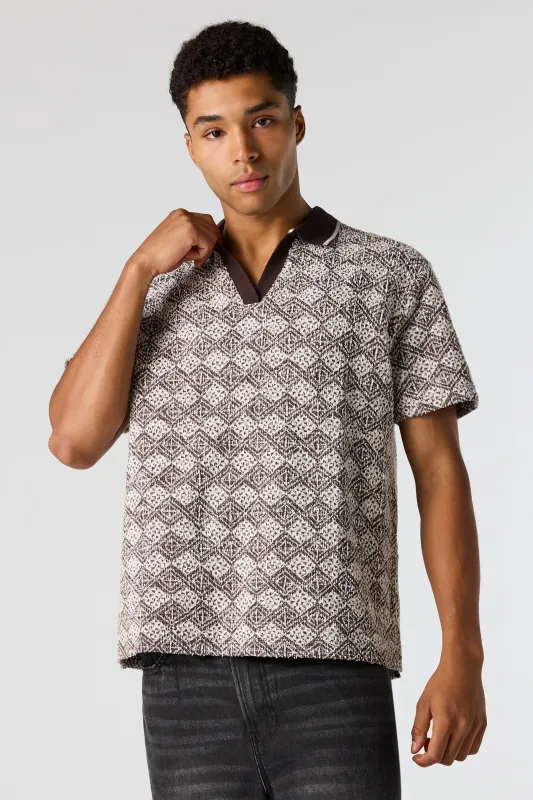 Textured Polo Top sold by Urban Planet