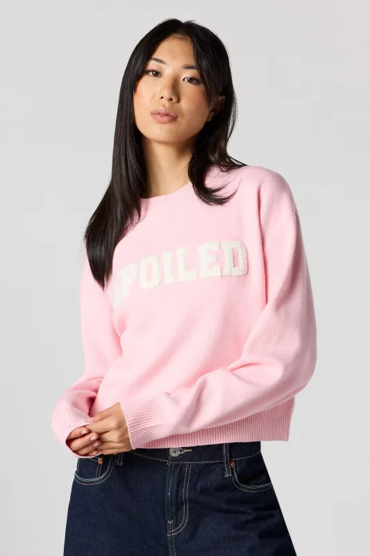 Chenille Embroidered Oversized Sweater sold by Urban Planet