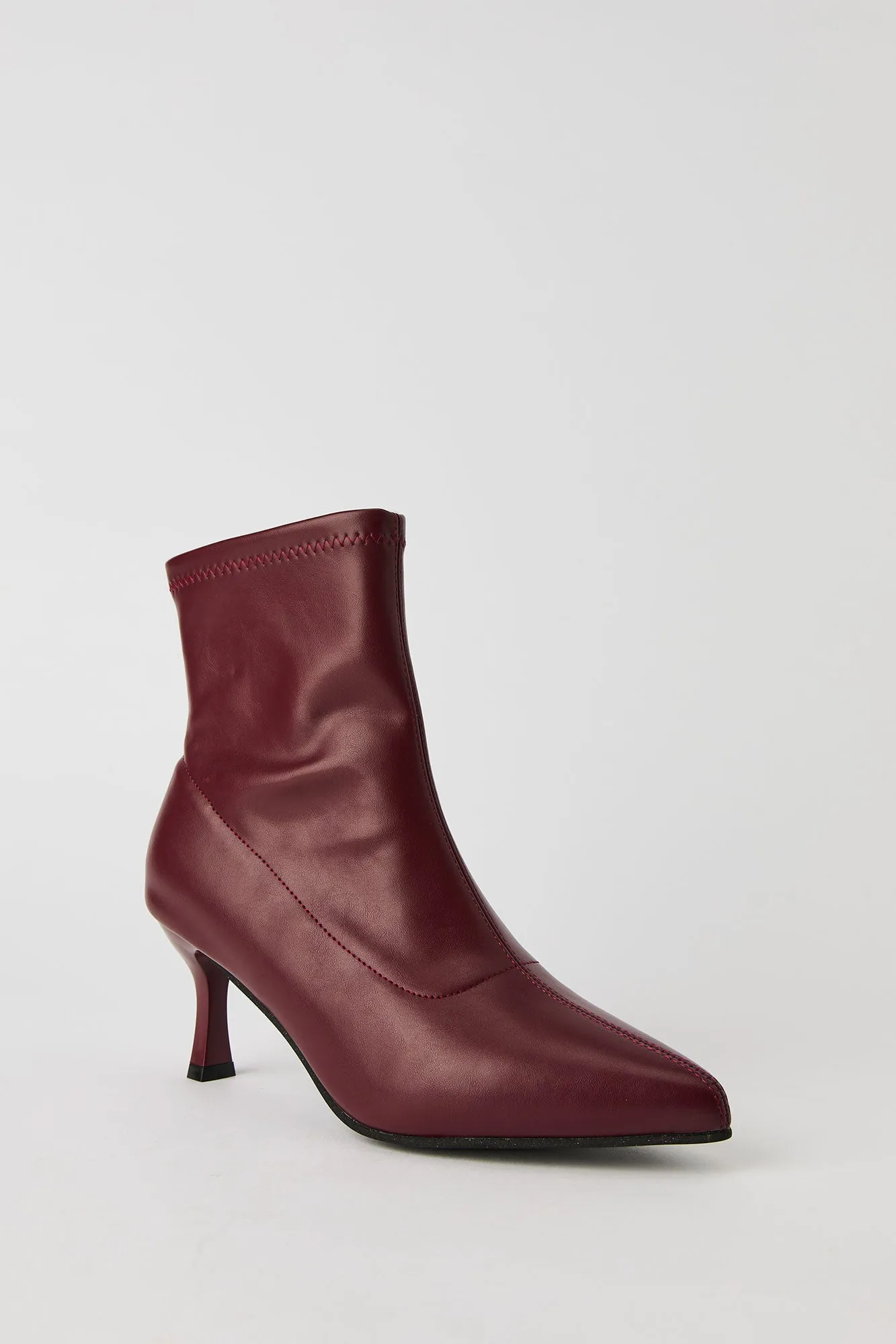 Faux Leather Kitten Heel Booties sold by Urban Planet product image thumbnail 3