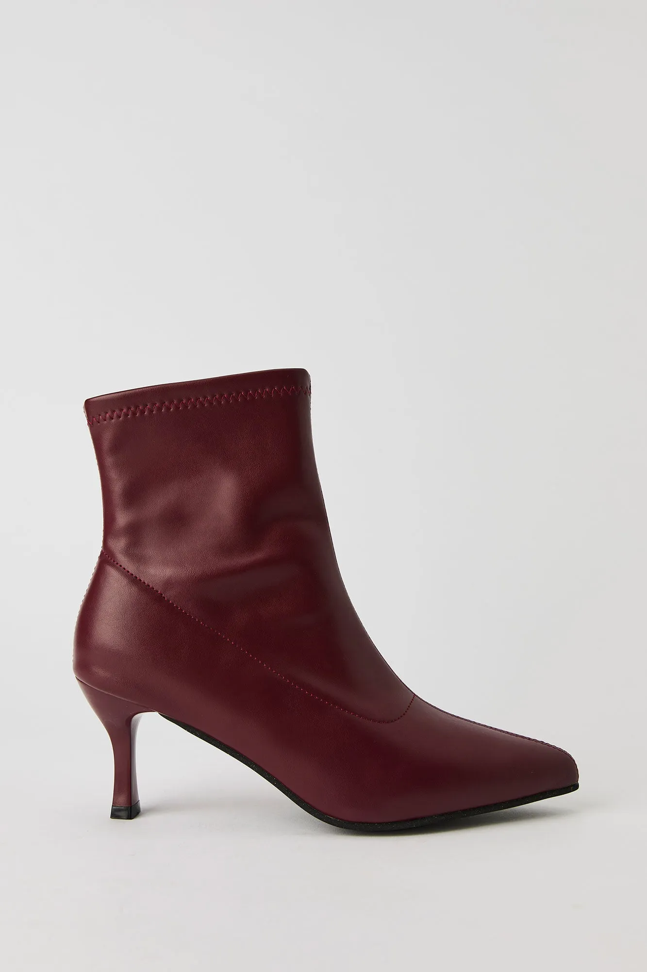 Faux Leather Kitten Heel Booties sold by Urban Planet product image thumbnail 2