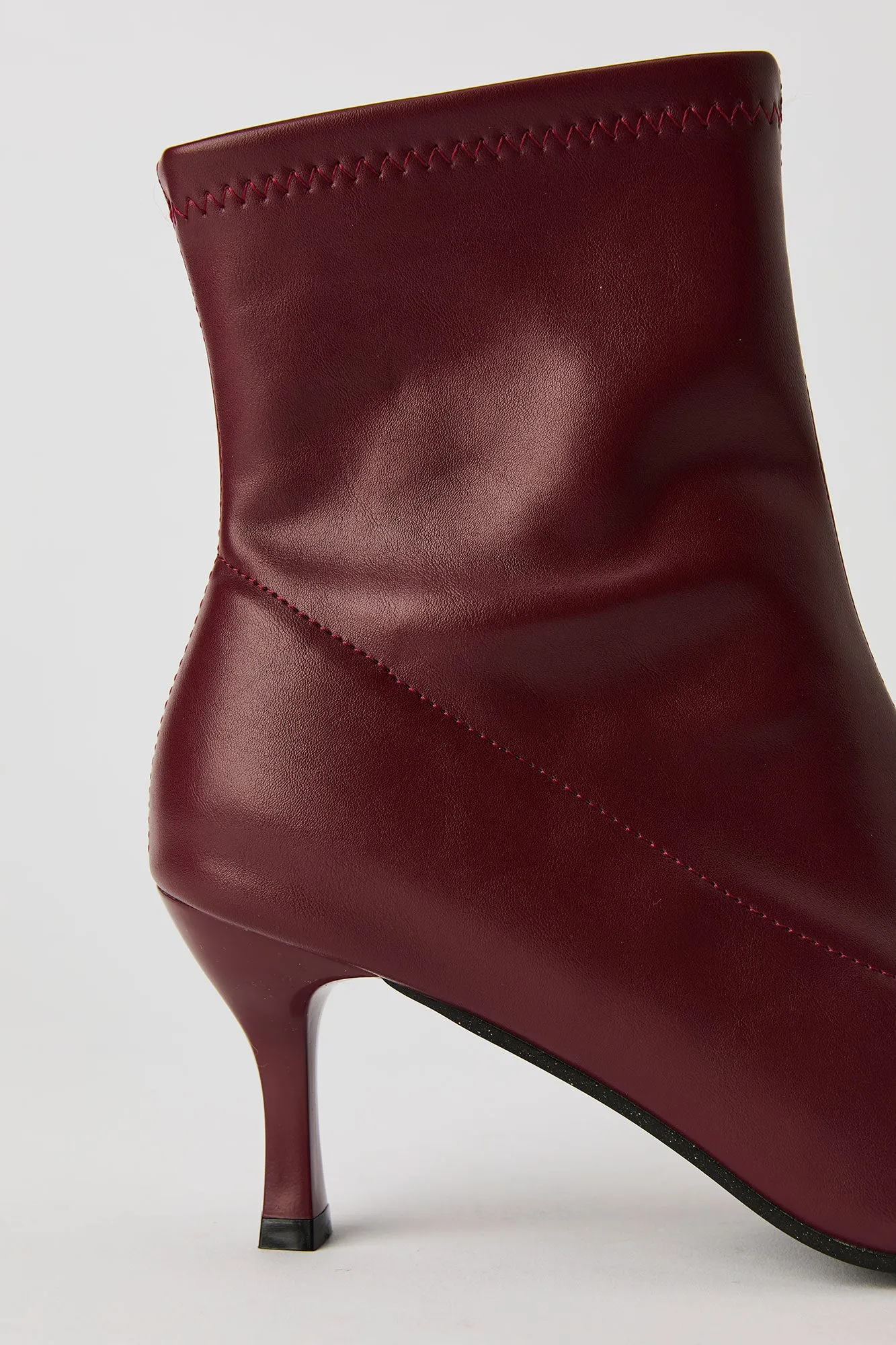 Faux Leather Kitten Heel Booties sold by Urban Planet product image thumbnail 5