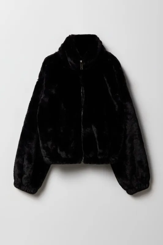 Blouson en similifourrure avec fermeture à glissière pour fille sold by Urban Planet