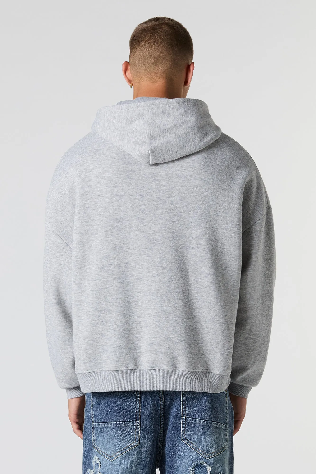 NYC Embroidered Boxy Fleece Hoodie sold by Urban Planet product image thumbnail 2