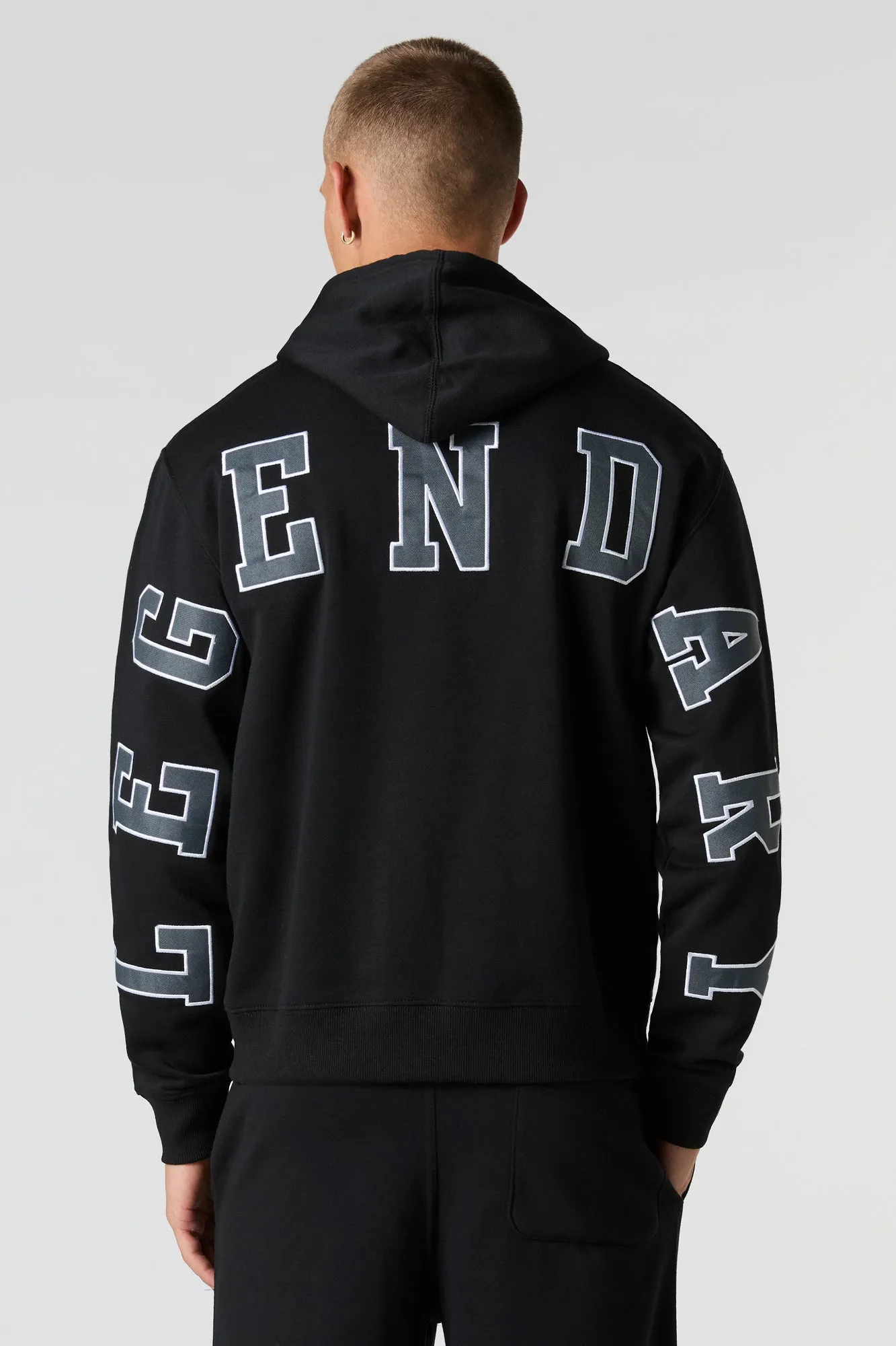 Twill Embroidered Fleece Hoodie sold by Urban Planet product image thumbnail 5