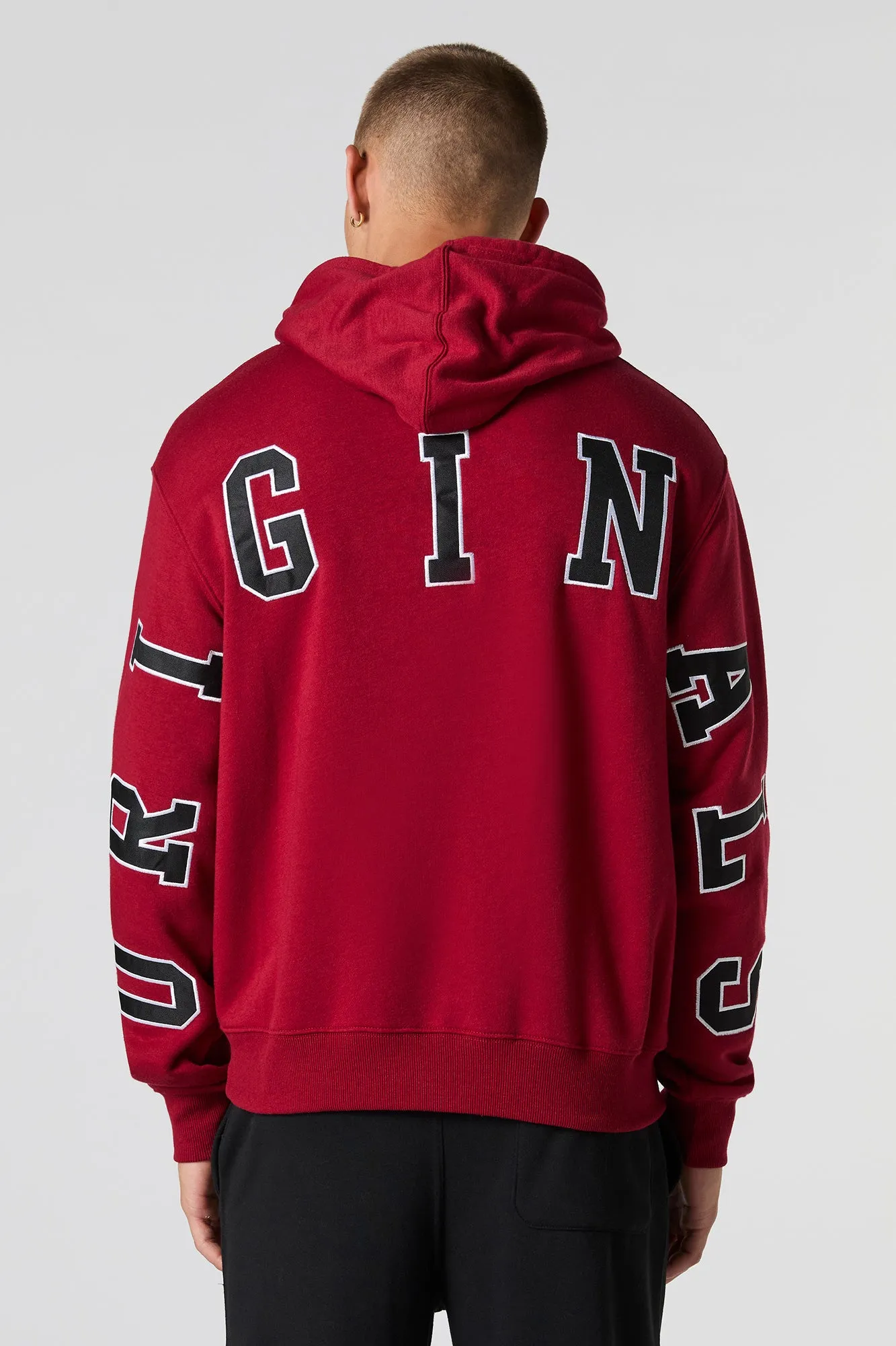 Twill Embroidered Fleece Hoodie sold by Urban Planet product image thumbnail 2