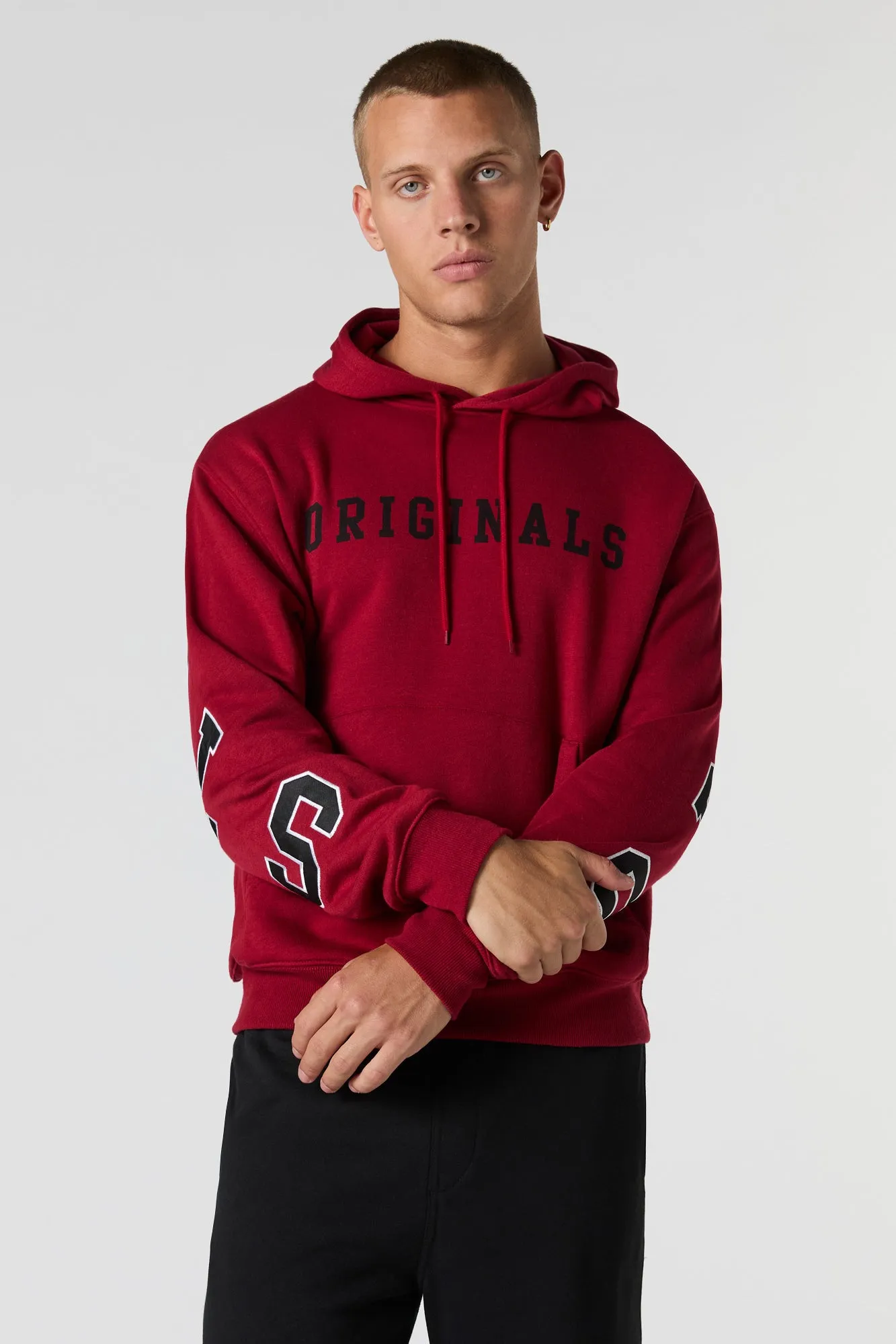 Twill Embroidered Fleece Hoodie sold by Urban Planet