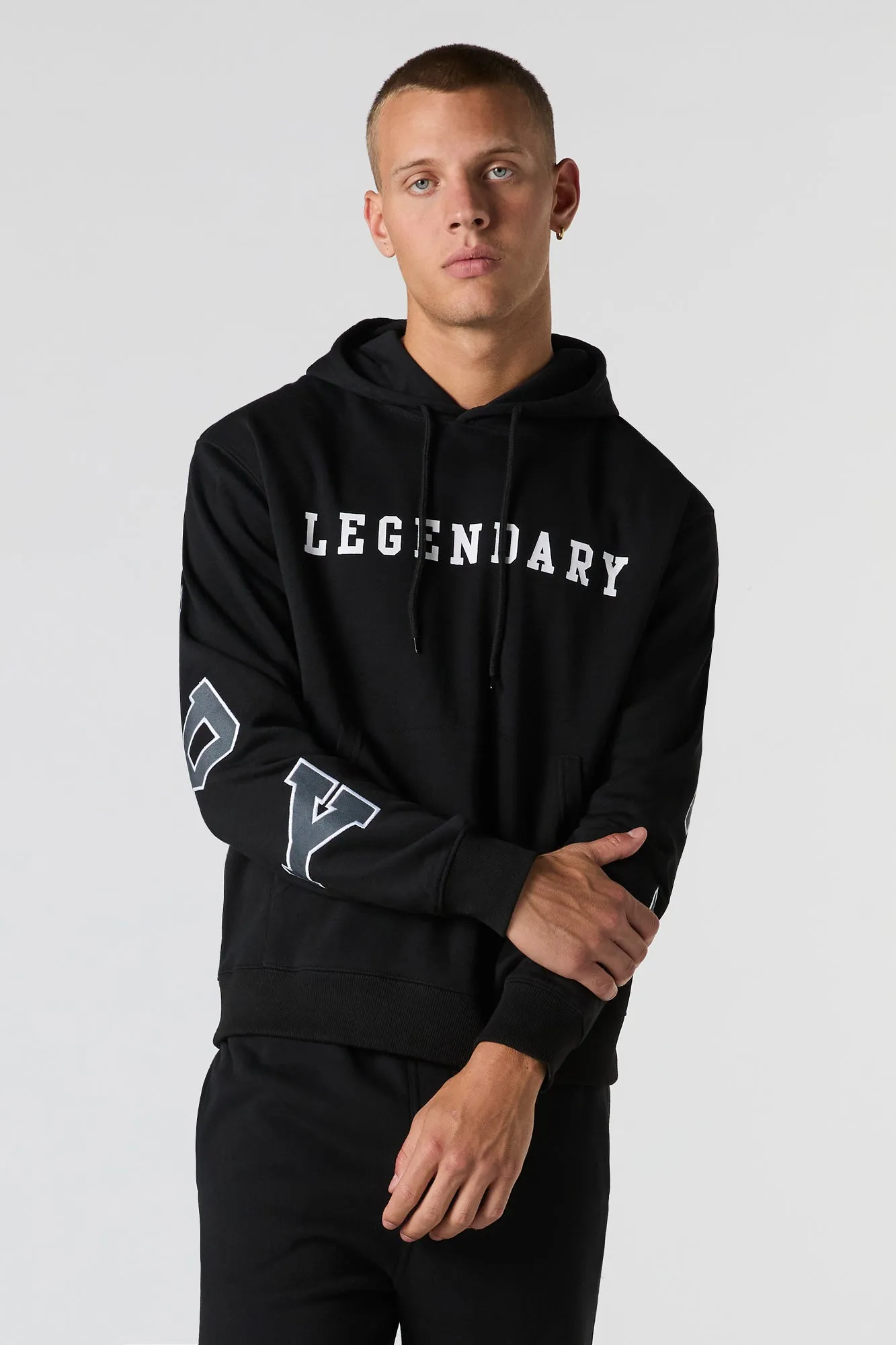 Twill Embroidered Fleece Hoodie sold by Urban Planet product image thumbnail 4