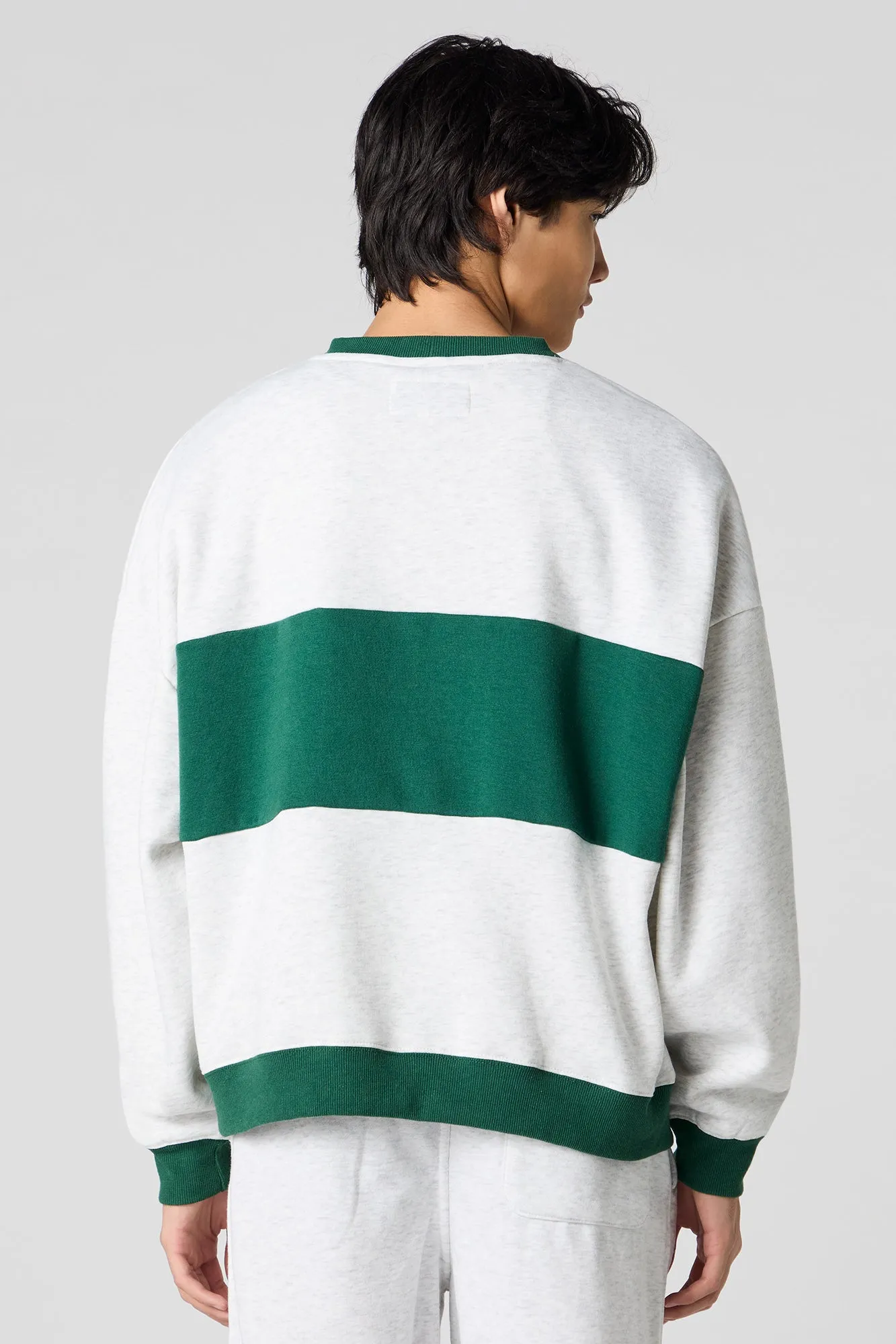 City Graphic Colourblock Fleece Sweatshirt sold by Urban Planet product image thumbnail 5