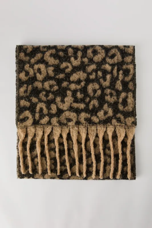 Cheetah Bouclé Scarf sold by Urban Planet