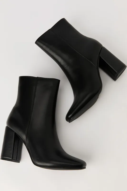 Square Toe Block Heel Booties sold by Urban Planet
