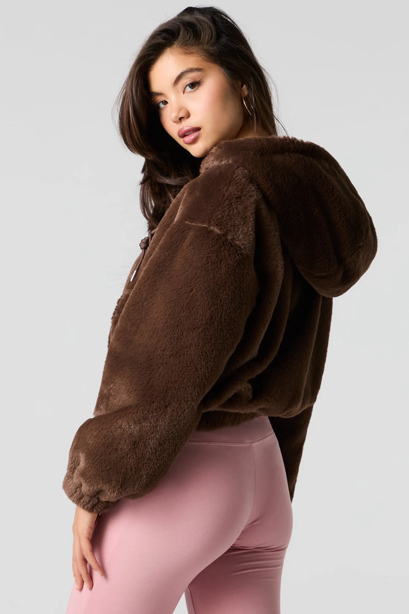 Faux Fur Bomber Jacket sold by Urban Planet product image thumbnail 2