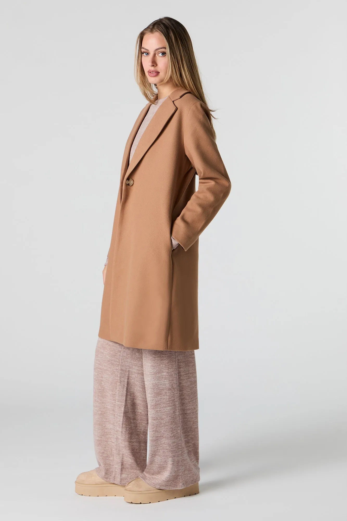 One Button Long Line Coat sold by Urban Planet product image thumbnail 2