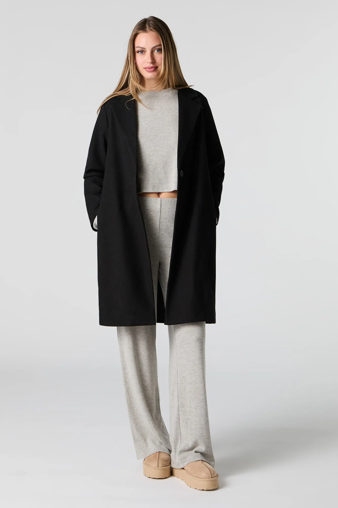 One Button Long Line Coat sold by Urban Planet product image thumbnail 4