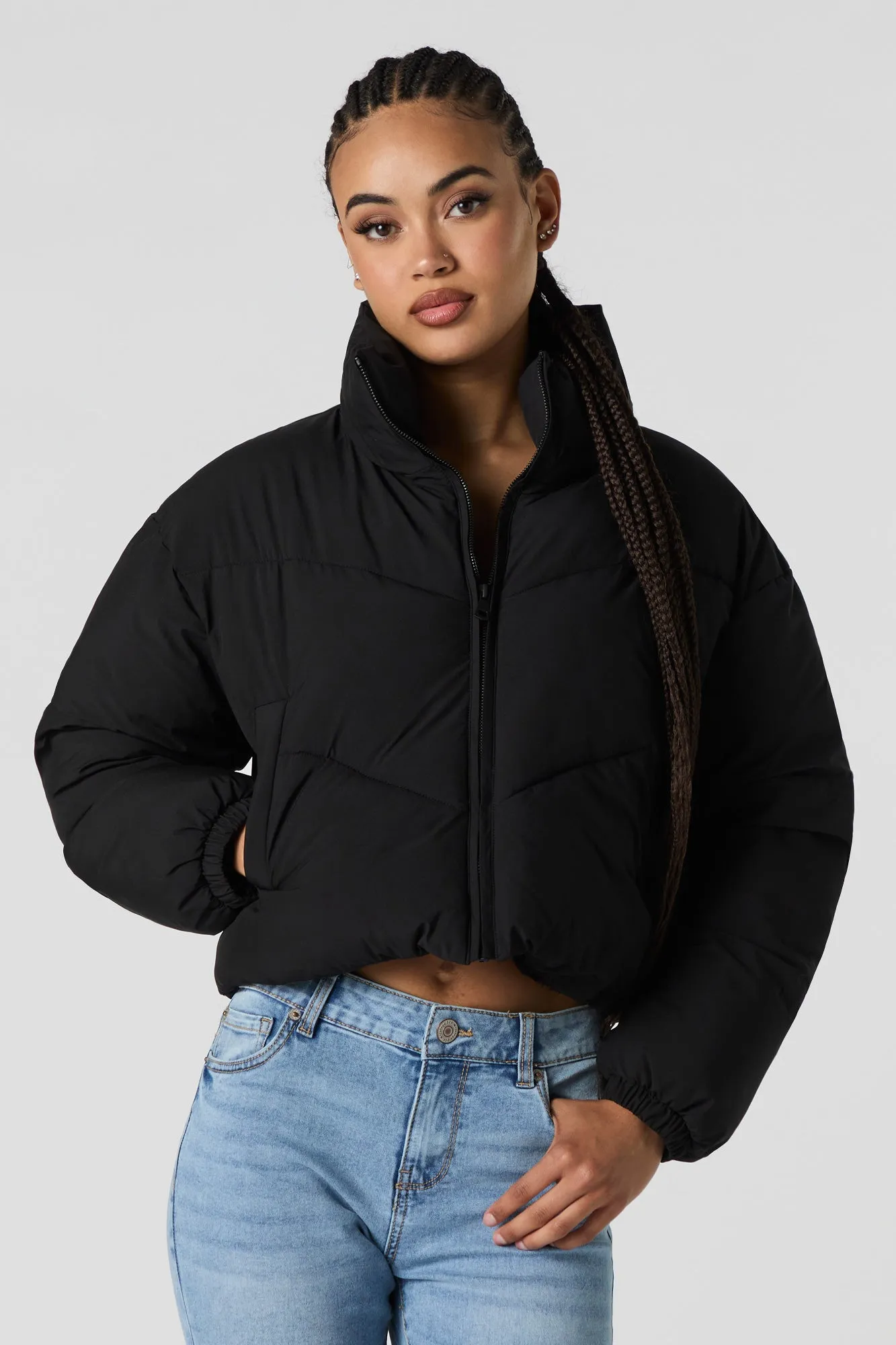 Sherpa Lined Puffer Jacket sold by Urban Planet product image thumbnail 4