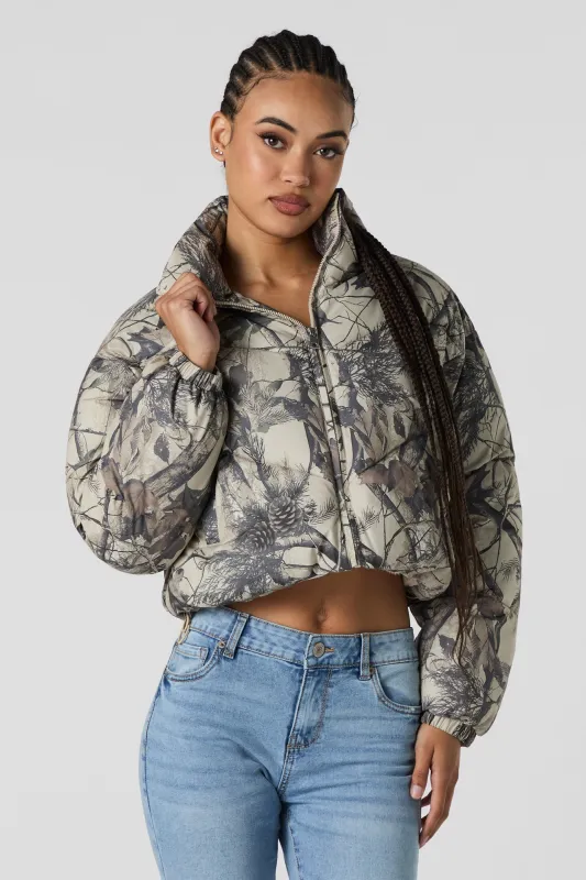 Sherpa Lined Puffer Jacket sold by Urban Planet