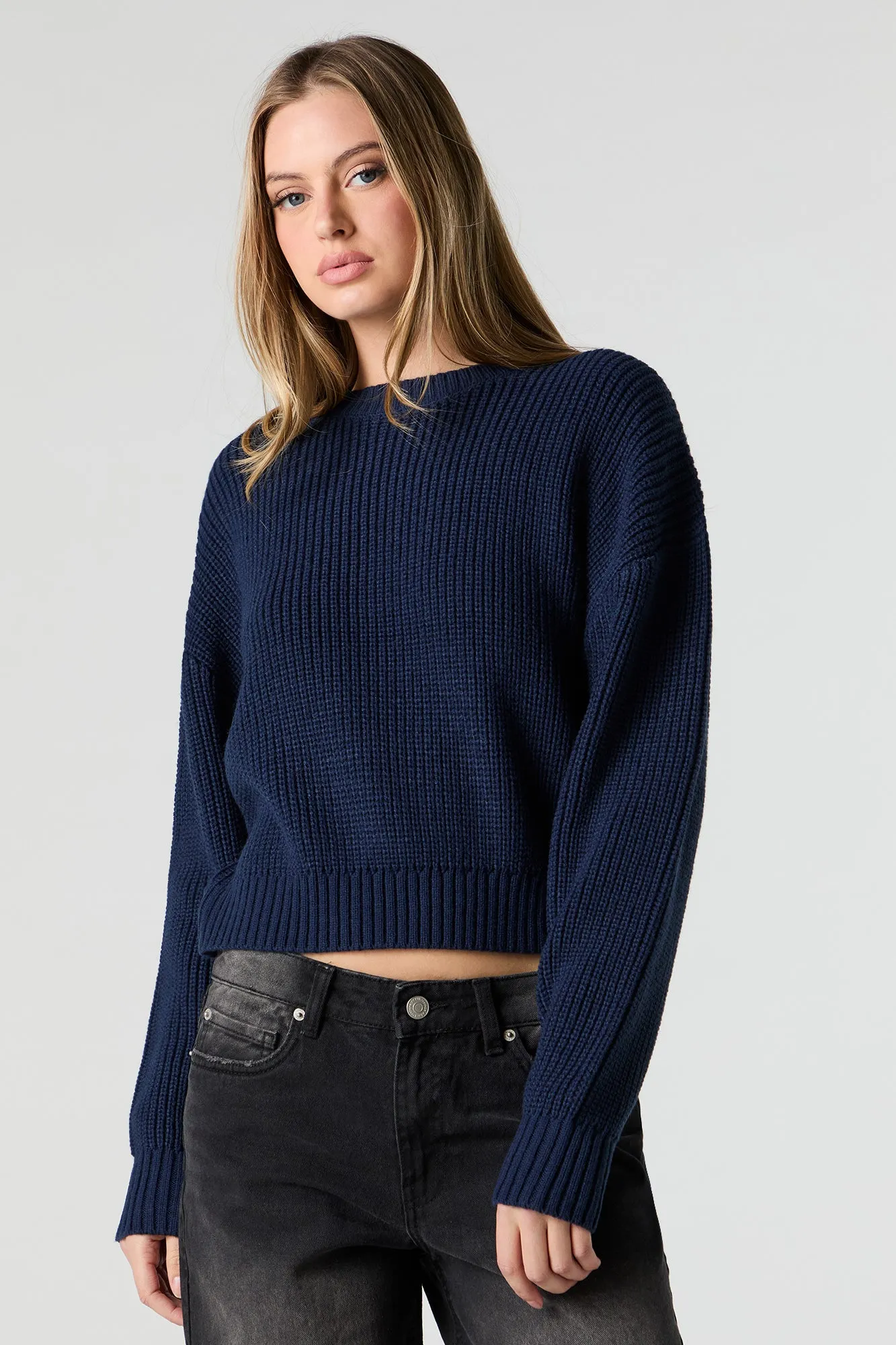 Solid Knit Sweater sold by Urban Planet