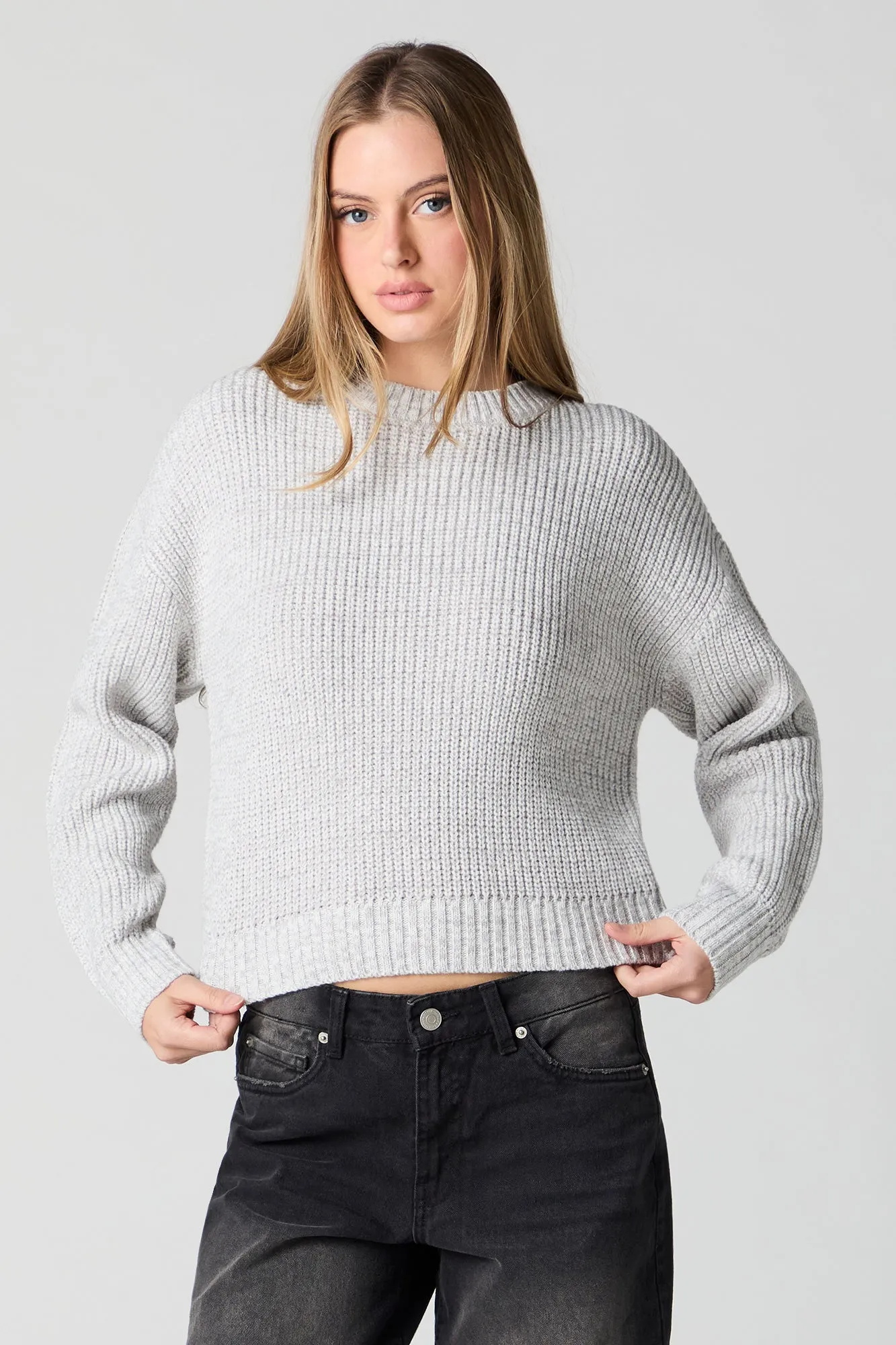 Solid Knit Sweater sold by Urban Planet product image thumbnail 4