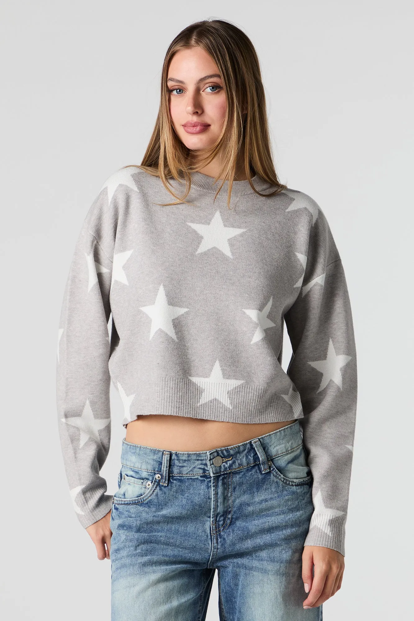 Jacquard Knit Crop Sweater sold by Urban Planet product image thumbnail 4