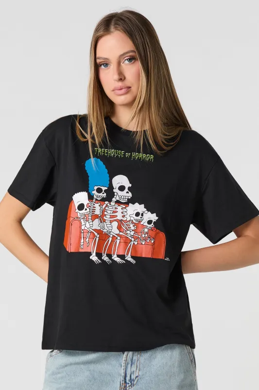 Simpsons Halloween Graphic Boyfriend T-Shirt sold by Urban Planet