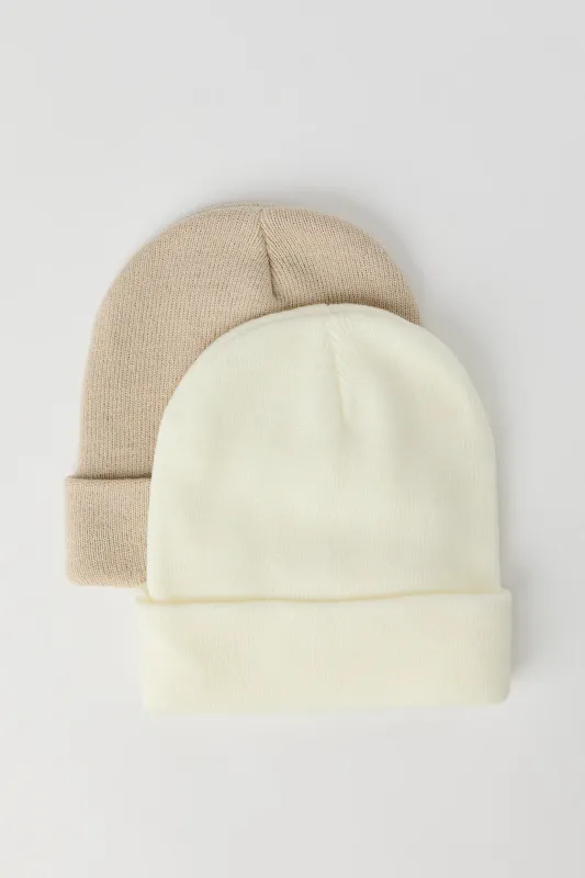 Ribbed Knit Beanie (2 Pack) sold by Urban Planet