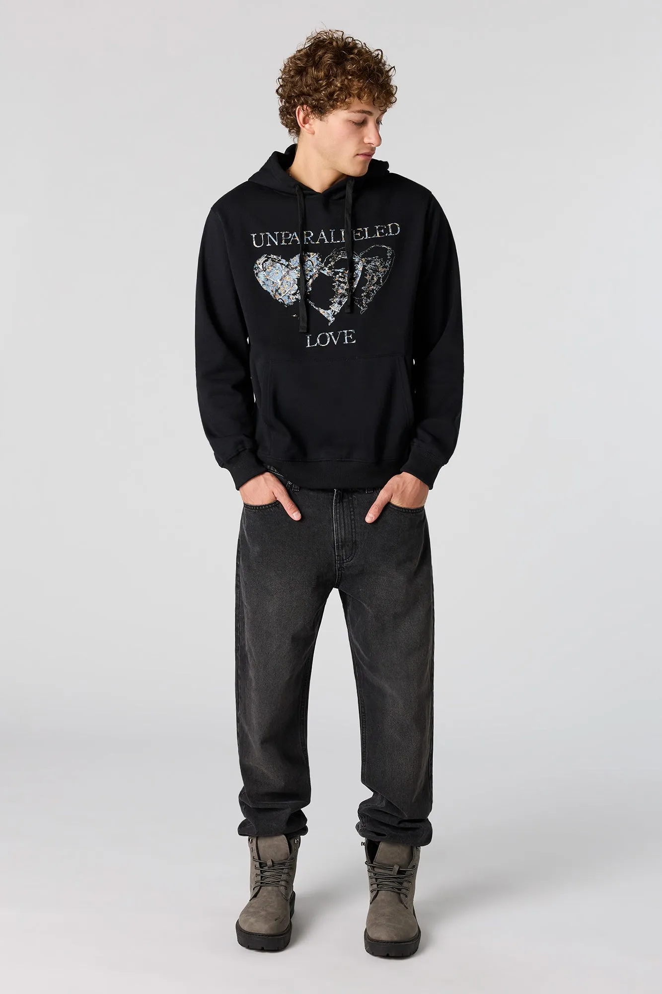Love Graphic Fleece Hoodie sold by Urban Planet product image thumbnail 3