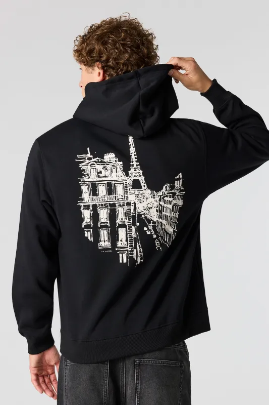 Paris Graphic Fleece Hoodie sold by Urban Planet