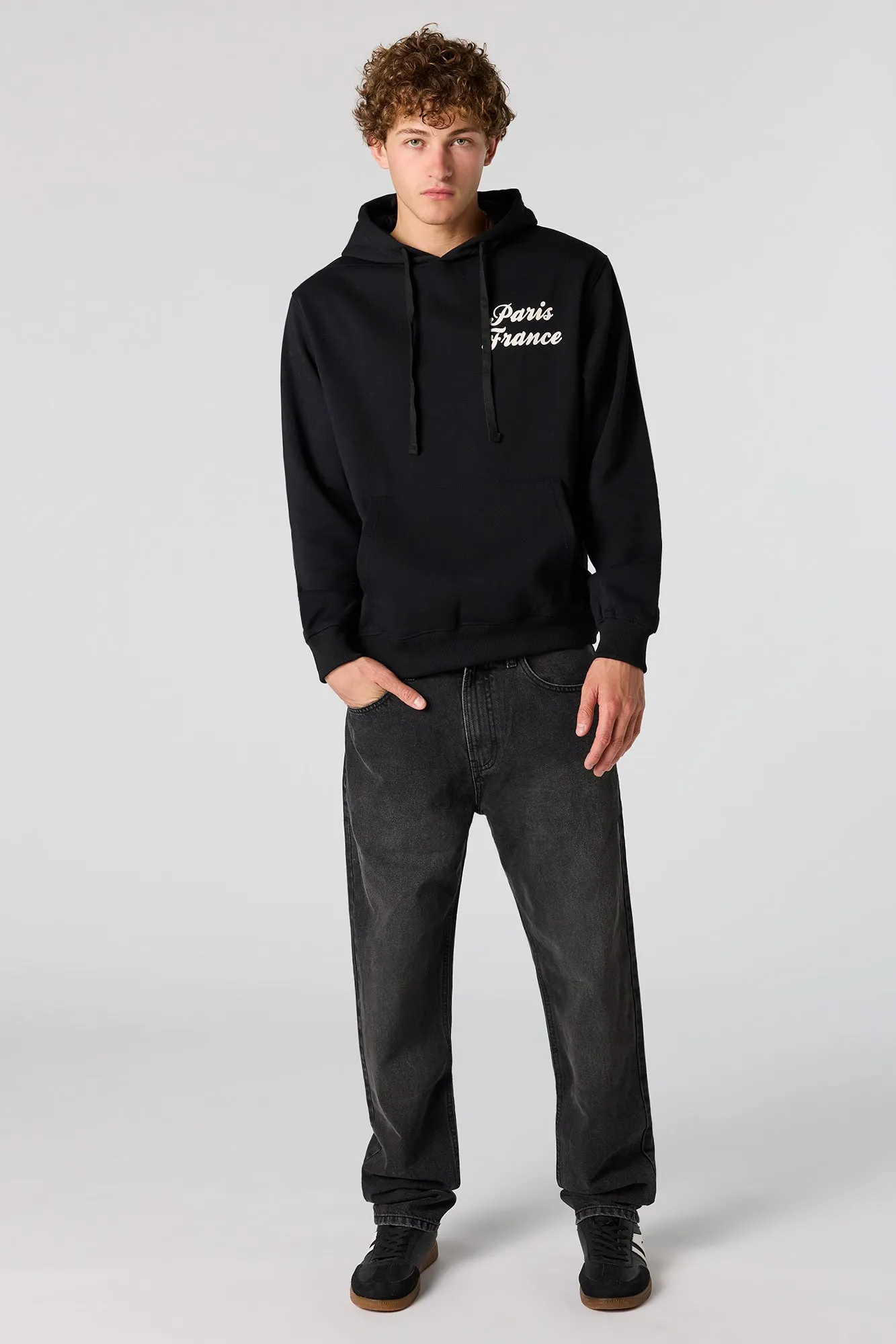 Haut à capuchon en molleton à imprimé Paris sold by Urban Planet product image thumbnail 3