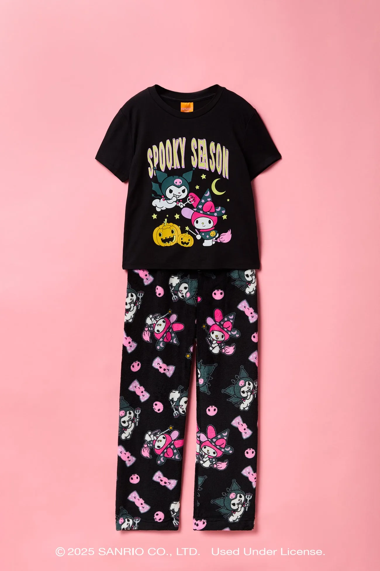 Kuromi™ & My Melody™ Halloween 2 Piece Pajama Set sold by Urban Planet