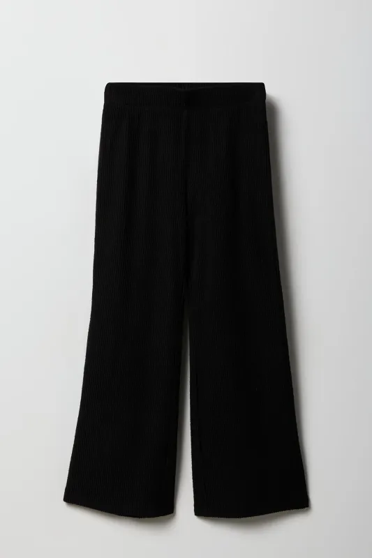 Pantalon en tricot côtelé à jambe large pour filles sold by Urban Planet