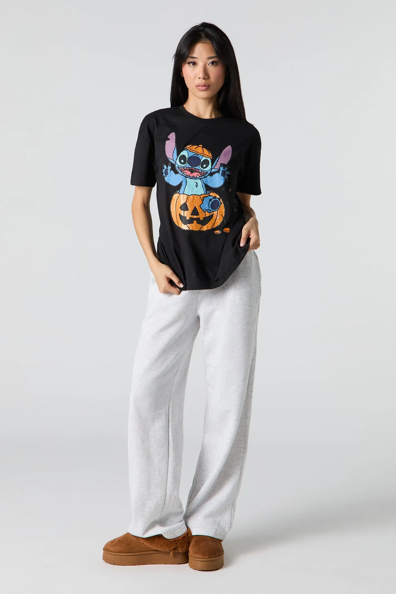 Stitch Halloween Graphic Boyfriend T-Shirt sold by Urban Planet product image thumbnail 3