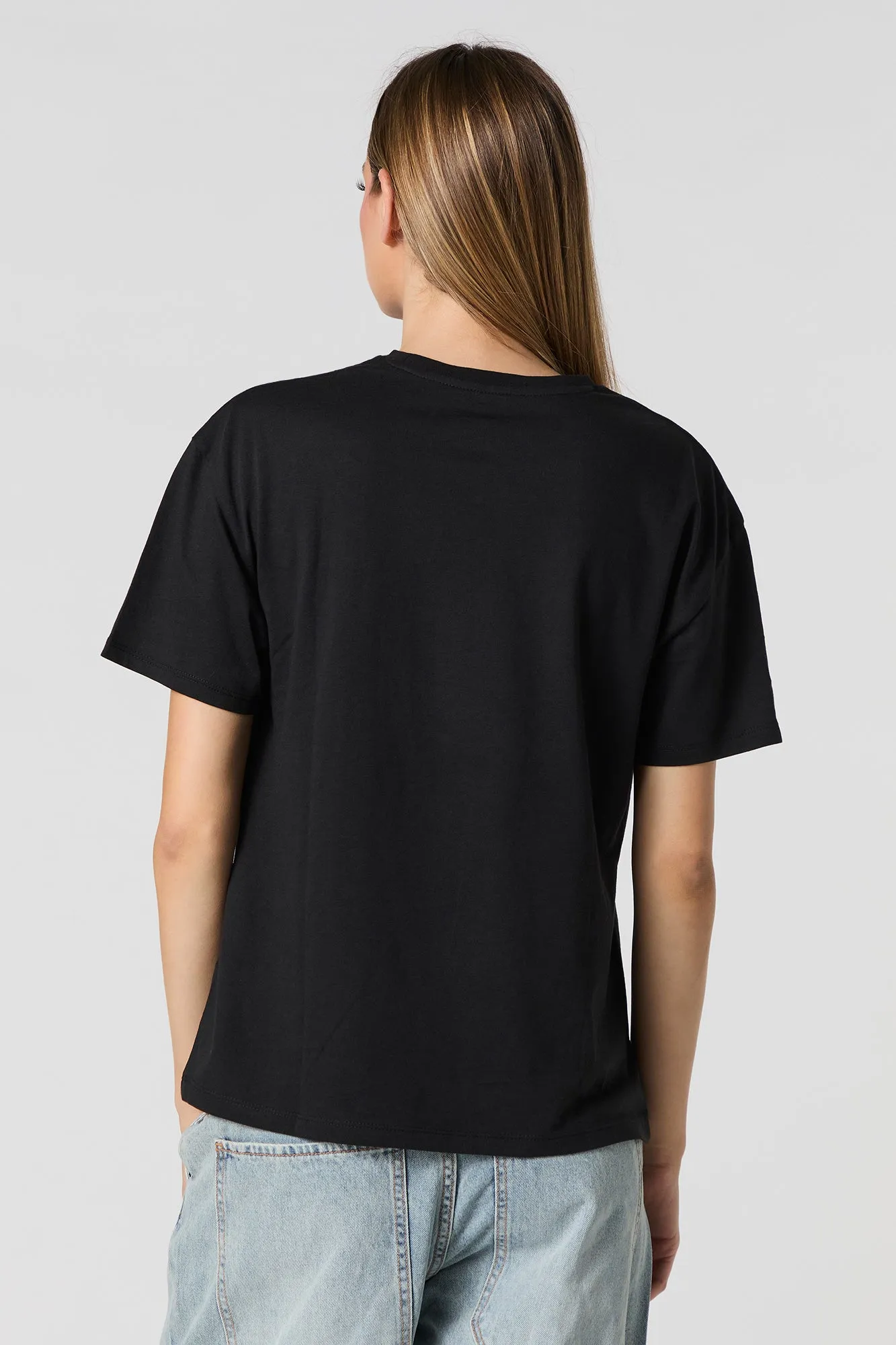 T-shirt coupe garçonne à imprimé Halloween Town sold by Urban Planet product image thumbnail 3