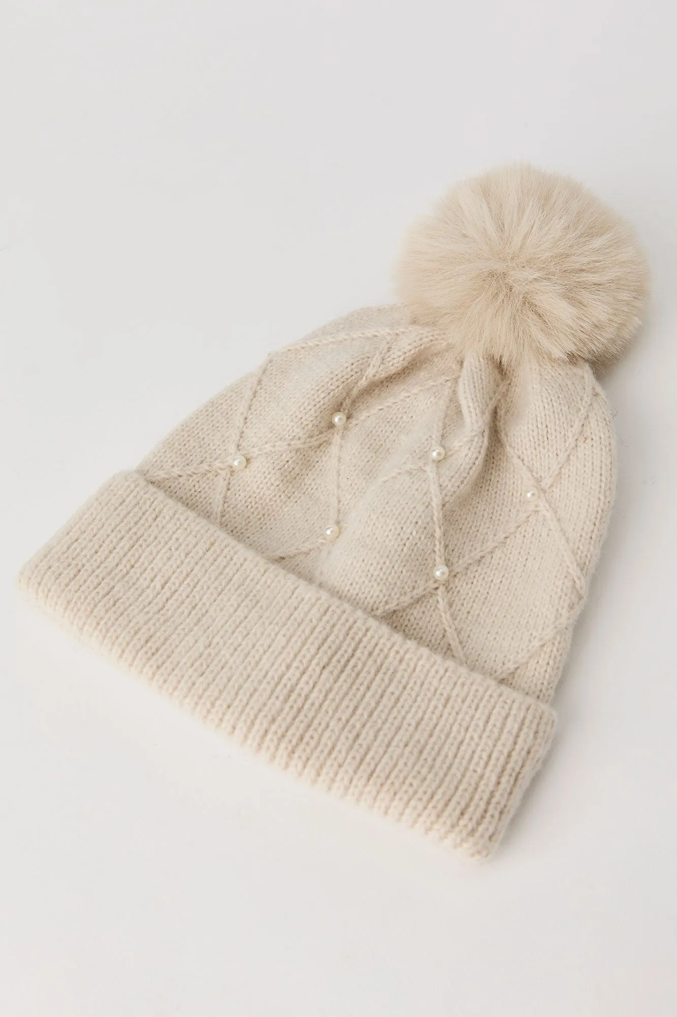 Faux Pearl Hat & Glove Set (3 Pcs) sold by Urban Planet product image thumbnail 3