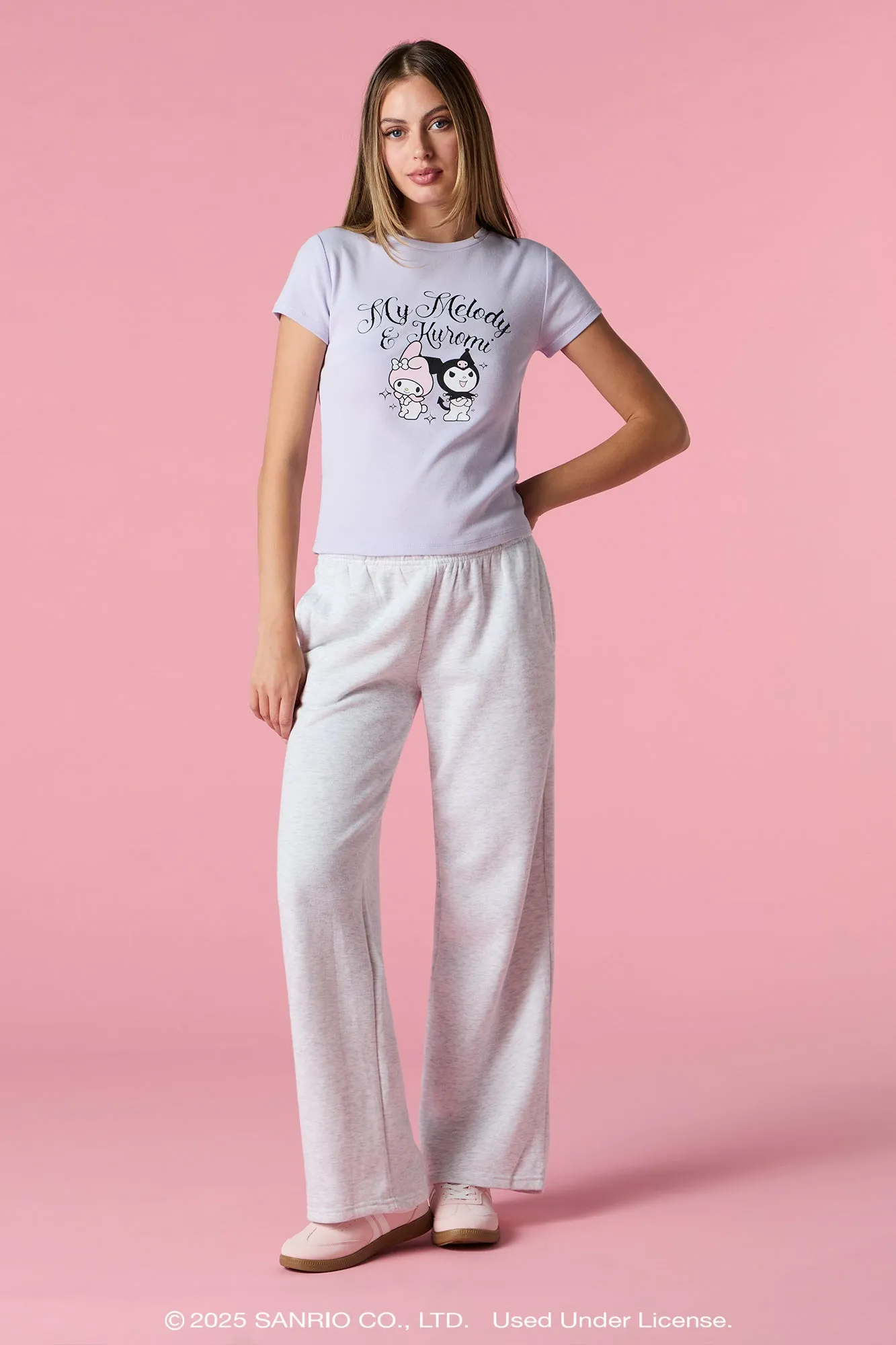 Kuromi™ & My Melody™ Rhinestone Graphic T-Shirt sold by Urban Planet product image thumbnail 3