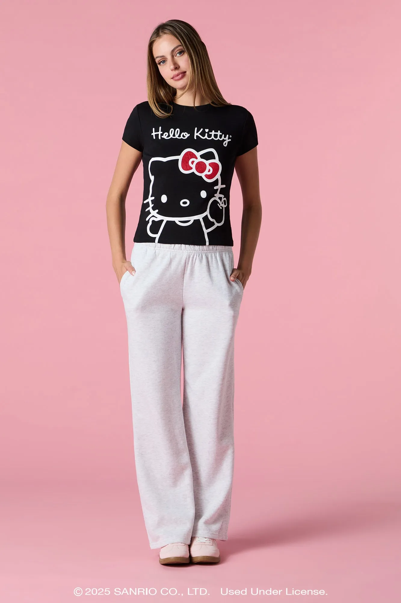 Hello Kitty® Glitter Graphic T-Shirt sold by Urban Planet product image thumbnail 3