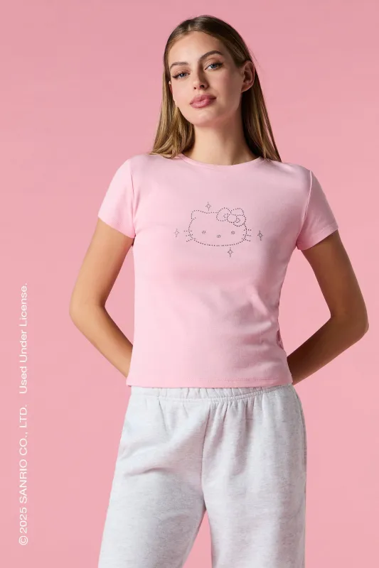 T-shirt à imprimé Hello Kitty® avec pierres du Rhin sold by Urban Planet