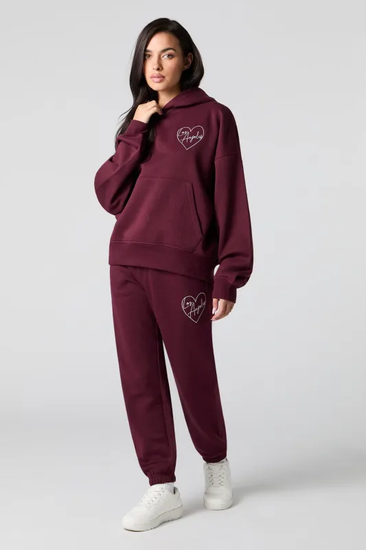 Jogger en molleton classique à broderie sold by Urban Planet