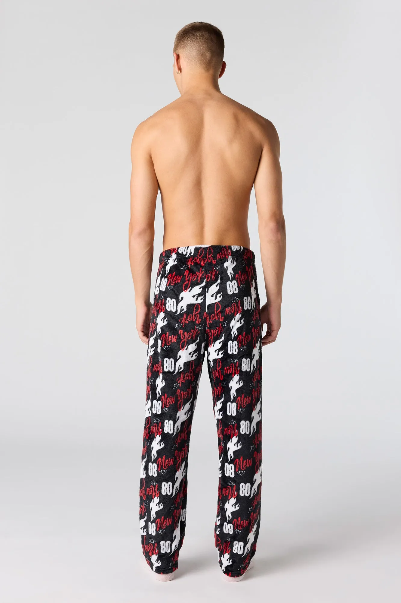 Printed Plush Pajama Pant sold by Urban Planet product image thumbnail 3