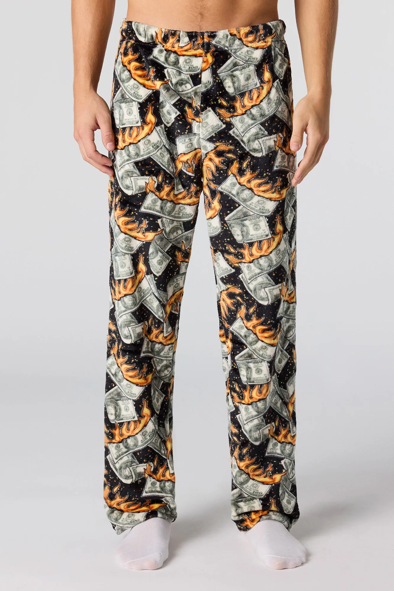 Printed Plush Pajama Pant sold by Urban Planet product image thumbnail 4