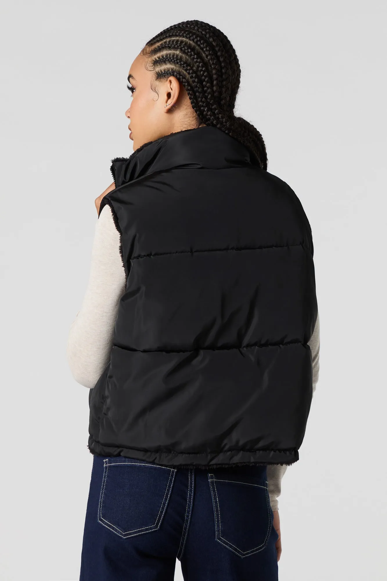Veste bouffante réversible doublée de Sherpa sold by Urban Planet product image thumbnail 3